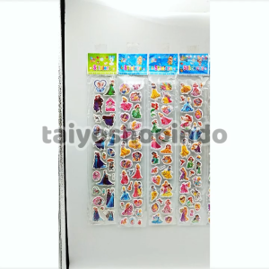 TAIYO Stiker 3D Timbul Panjang Karakter Random Sticker Motif Kartun Tempel Seni Kerajinan Mainan