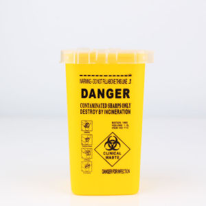 One 1L Capacity Sharps Container Medical Needles Bin Biohazard Tattoo Piercing Disposal Collect Box Tattoo Artist Waste Box