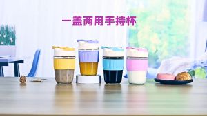 Gelas Tumbler Kaca Bening 400ml / Gelas Mug dengan Tutup Anti Tumpah / Botol Minum Kaca Gratis Sedotan