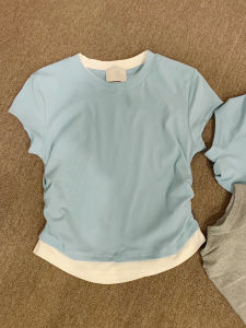 SUHUIQIAN | Spliced Faux Two-Piece T-Shirt