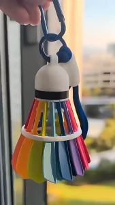 【READY STOCK】Backpack Funny Hanging/3D Printing Keychain/Printed 3D Colored Birdcage Figurine/Badminton Rainbow Pendant