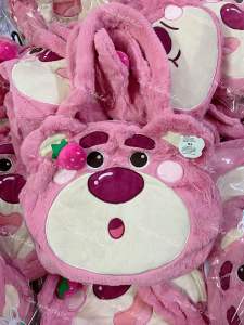 Túi Đeo Vai Gấu Dâu Lotso Biểu Cảm Ngạc Nhiên Size 38cm Lông Mịn Màu Hồng Siêu Dễ Thương Siêu Cute