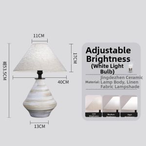 Abotu | Creative Retro New Chinese Style Ceramic Desk Lamp
