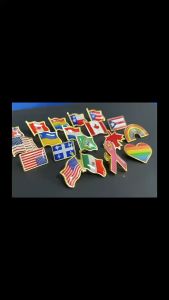 10 Buah Pin Bendera Merah Putih Berkibar 2.5x2cm Bros Bendera Merah Putih Bahan Paduan Pin Indonesia