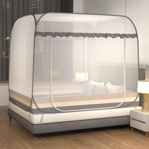 Folding No-assembly Mongolian Yurt Style Single Bed Mosquito Net Stand