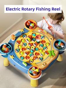 BEI JESS | Đồ Chơi Câu Cá Từ Tính Xoay Điện Tử Cho Trẻ Em Quà Tặng Giáo Dục Cảm Giác Montessori Có Nhạc Dành Cho Bé Trai & Bé Gái Từ 3-6 Tuổi