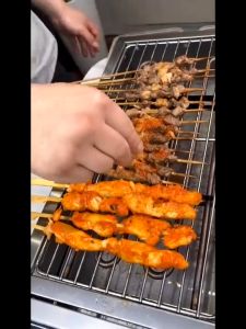 เครื่องปิ่งย่าง ผู้ป่วย สแตนเลส เตาย่างบาร์บีคิว ผลิตภัณฑ์ เตาย่างไฟฟ้า มีถาดรองน้ำมัน พกพาสะดวก