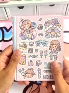 TELADO 3D Scene Activity DIY Pinch Cute Material Sticker Quiet Hand-Book Gift Set