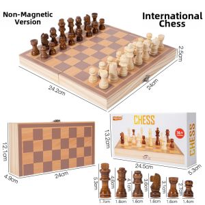 Magnetic Portable Competition Chess for Kids Wooden