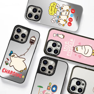 Creative Duck Chair Design Mobile Phone Case Womens Style Anti-Fall Protection for  17 pro Max New Model Clear Transparent