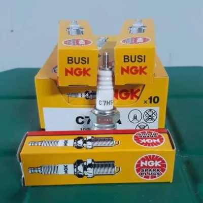 Busi C7HSA C7 NGK Spark Plugs Grand Mio Supra Vega Smash Shogun Busi Pendek