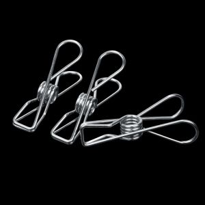 10PCS Stainless Steel Clips Clothes Pegs Household Clothespin Clips Washing Hang Pins Metal Wire Clamp Home Storage Tool