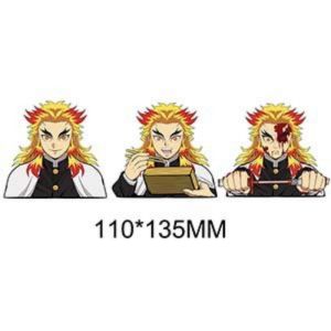 Bandai | Demon Slayer Màu Gradient Miếng Dán Ảo Ảnh Chống Nước Anime Đề Can Cửa Sổ Ô Tô Rengoku Kyojuro & Nezuko Flip Đề Can Trang Trí Xe Hơi Quà Tặng