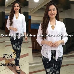 Kebaya Kutu Baru Brokat Modern Set Rok Prisket Batik Kebaya Wisuda Lamaran Kondangan Pesta Wanita Dewasa Elegan