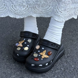 Nana Ouyang Womens Summer Outdoor Slip-On Anti-Slip Thick Bottom Comfortable Beach Sandals EVA Material Low Cut Casual Shoes