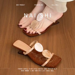NAISHI | Leather Retro Roman Style Wedge Sandals