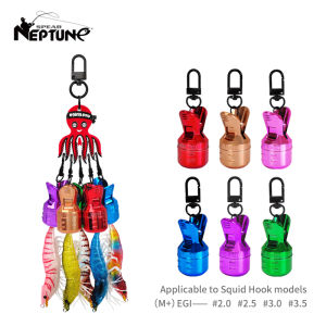 New Electroplating Squid Jig Bait Protector Kit M+ 6pcs Webfoot Octopus Egi Hooks Cover Cuttlefish Umbrella Lure Cap Sea Tackle