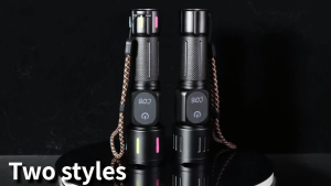 Asafee 2332A/2332B 30W High Bright LED Outdoor Hiking Camping Flashlight Multi-Functional Telescopic Zoom IPX4 Waterproof Flashlight 1200-1500 Lumens Power Display Type-C Rechargeable Flashlight