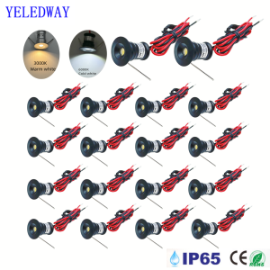 1W LED Spotlight Dimmable Spot Lamps DC12V 15mm Cutout Recessed Downlights IP65 Ceiling Lights Bedroom Cabinet Stairs Spotlights