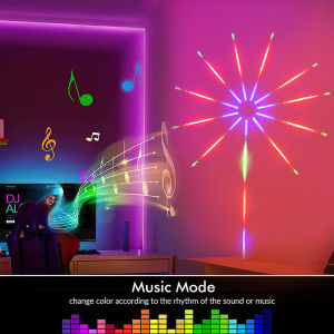 Fireworks LED Strip Light RGB Sound Control Music Control Full Kit Dream Meteor Lamp Symphony Firework Light Wedding Christmas
