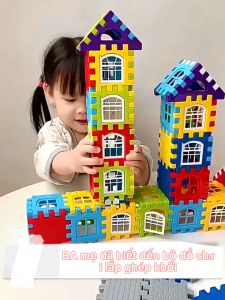Đồ chơi lắp ghép xếp hình kiến trúc cho bé bộ 210 chi tiết lắp ghép khối xây dựng giúp phát triển trí thông minh