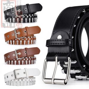 เข็มขัดหนัง PU แบบบุคลิกภาพฮิปฮอปสำหรับผู้ชายและผู้หญิง เข็มขัดเอวกว้างสไตล์พังก์ Y2K เข็มขัดแฟชั่นสตรีทแวร์สำหรับวัยรุ่น