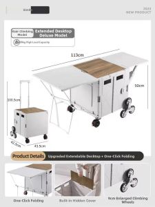 smit | Foldable Lightweight Shopping Cart for Home and Outdoor Camping