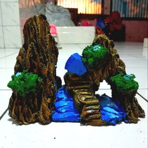 Tebing variasi hiasan aquarium  tinggi 17cm