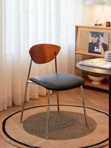 Retro Wooden Backed Dining Chair Designer Minimalist Bird Chair French Style Small Space Wabi-Sabi Aesthetic Home Furniture