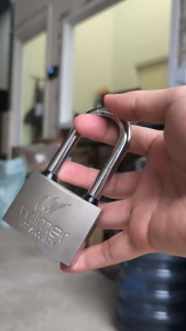 GEMBOK ANTI MALING PUTIH 30MM 40MM 50MM PENDEK / PANJANG BESI KUNCI GANTUNG PAGAR TANPA PER CHROME SATIN HI QUALITY