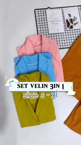 ALISA- Setelan Velin 3in1 Anak Perempuan Lucu 1-4tahun