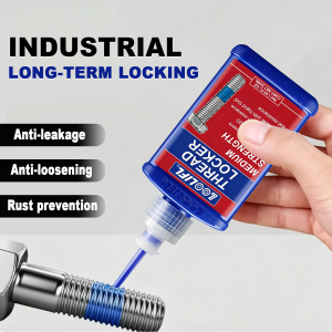 Loolifl 243 Medium Strength Blue Thread Locker 10Ml-50Ml Removable Anaerobic Thread Seal Glue Anti Vibration Metal Bolt Lock