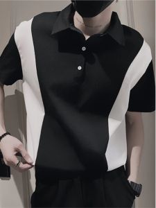 Áo Thun Polo Tay Ngắn Màu Tương Phản Phong Cách Mỹ Thời Trang Nam Mùa Hè Cổ Polo Tay Ngắn Chất Lượng Cao Cấp
