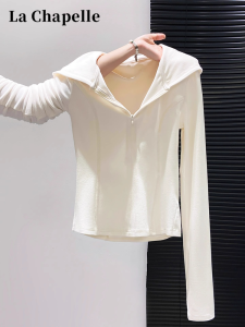 La Chapelle | Semi Zip Fishbone Waist T-Shirt