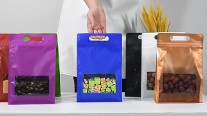 ( 2 Pcs ) Kantong Plastik Ziplock Alumunium Windows | Kantong Plastik Ziplock 8 Sisi | Kemasan Kopi Snack | Kemasan Ziplock 8 Sisi