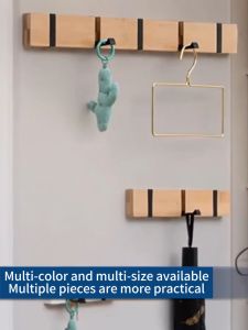Nordic Wooden Wall Hook – 85° Rotating Metal Hangers | No Drilling No Screws! Perfect for Renters!