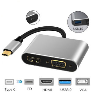 Type C To 4K HDMI USB 3.0 Charging HUB Adapter USB-C 3.1 Converter Multiport For Macbook Windows Android USB 3.0 Type C USB-C to VGA HDMI Video Adapter