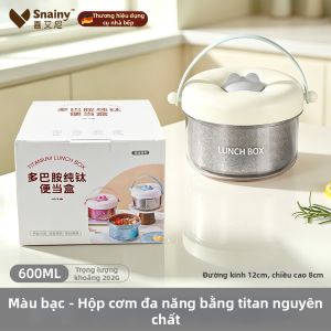 Snainy | Hộp Cơm Cách Nhiệt Có Thể Sử Dụng Lò Vi Sóng Titanium