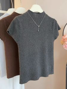 GEBOFU | Butterfly Sleeve Semi High Neck Base Layer Sweater