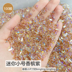 Mini Diamond round Drill Steel Ball Combination Jewelry French Style Nail Art Flat Bottom Super Shiny Glass Rhinestones