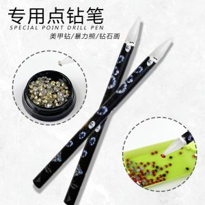 Nail Art Spot Drill Drill Crayon Small Rhinestone Jewelry Special Diamond Suction Drill Pen with Sticky Durable Sticky Tool