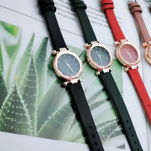 Jam tangan wanita berlian bintang langit jam tangan kulit kuarsa