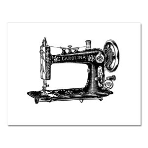 BILIBILI | Thời Trang Vintage Máy May Tranh Canvas Nghệ Thuật Treo Tường Phong Cách Hiện Đại Trang Trí Hình Nộm Poster Mẫu Unframed Mực Chống Thấm Nước