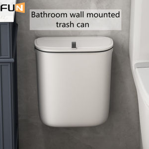【Fun】thùng Rác Phòng Tắm Thùng Rác Nhà Vệ Sinh Thùng Rác Nhỏ Có Nắp Thùng Rác Gắn Tường Không Thủng Giấy Vệ Sinh Kệ Đặc Biệt Chống Thấm Nước Khe Hở Nhỏ Đựng Đồ