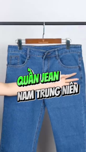 [túi tròn co giãn] Quần Jeans Nam ống suông 3 màu Cao cấp co giãn thoải mái.