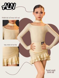 AILANGNA | Kids Girls Latin Dance Costume Set