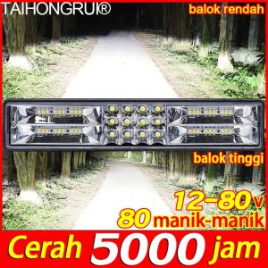 Cahaya tampak 600,000m TAIHONGRUI Lampu Tembak Offroad LED 12v-60v 360W 60manik-manik lampu kuning dan lampu putih Lampu sorot sepeda motor mobil berkendara di luar ruangan tahan air tahan guncangan(Lampu Tembak Sorot LED Lampu LED Bar Tembak Lampu Spot)
