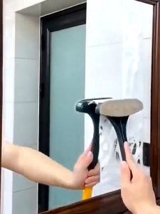 Screen Window Cleaner Mop Squeegee Wiper Brush 2 In 1 Glass Cleaning Tools Double-sided Telescopic Handle Rod