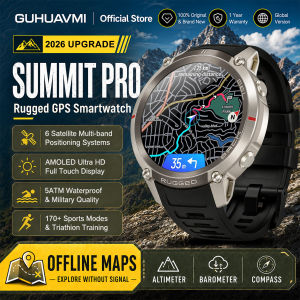 GUHUAVMI | Đồng Hồ Thông Minh GPS Google Maps 2026 Mới Dành Cho Nam Thiết Kế Chắc Chắn Theo Dõi Thể Dục Ngoài Trời HD Tích Hợp La Bàn Gọi Bluetooth Chống Nước 5ATM Màn Hình AMOLED HD