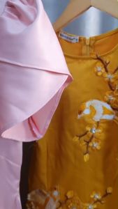Áo dài cách tân kết hoa thêu 3D sang trọng AD009 - Khánh Linh Style- Lady fashion